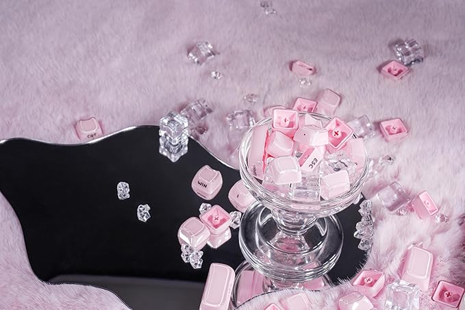ZORNHER ZH980 Cat Mechanical Keyboard,95% Pink & White Gaming Keyboard with Number Pad,Creamy Keyboard,Cute Jelly Clear Ceramic Jade Keycaps,Girly Aesthetics Kitty Keyboard,Creamy Sounding Switches
