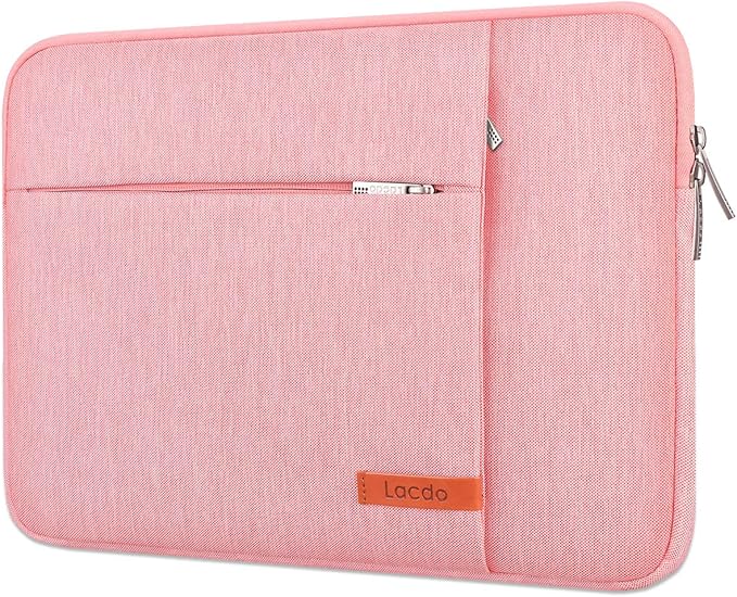 Lacdo Laptop Sleeve Case for 15 inch New MacBook Air M5/A3448 (2026), M4 A3241 2025, M3 A3114, M2 A2941 2024-2023, 15 inch MacBook Pro A1990 A1707 Computer Case Bag with Accessory Pocket, Peach