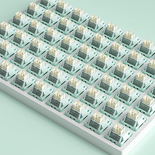 Outemu V3 Pomelo Silent Pro Switches,5 Pin 35gf Mute Pre-lubed Dustproof Tactile Switch,Suitable for MX Mechanical Gaming Keyboards(45Pcs)