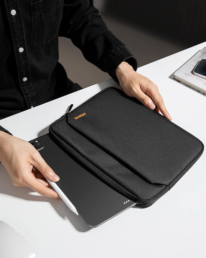 tomtoc 13 Inch iPad Case Tablet Sleeve for 2026 13 Inch iPad Air M4, M3&M2, iPad Pro M5/M4, 12.9-in iPad Pro M2&M1 with Magic Keyboard and Smart Keyboard Folio, Additional Accessories Pocket