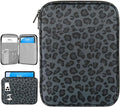 Dadanism 9-11" Tablet Sleeve Bag Carrying Case for iPad (A16) 11th Gen 11", iPad 10th Gen 10.9" Air 5/4, iPad Air M4/Pro 11", iPad 9/8/7th, Galaxy Tab A11+ Plus 11", Remarkable 2 10.3",Leopard Black