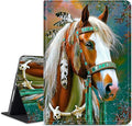 for Amazon Kindle Fire Max 11 (13th Generation, 2023 Release) 11" Tablet Case, Slim Kickstand Stand Leather Smart Cover with Auto Wake/Sleep, Feathered Horse