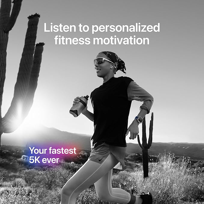Apple Watch Ultra 3 [GPS + Cellular 49mm] Running & Multisport Smartwatch w/ Rugged Titanium Case w/ Natural Titanium Milanese Loop - M w/ AppleCare+ (2 years)