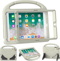 Kids Case for iPad 5th/6th Generation (9.7-inch, 2017/2018), iPad Air 2/Pro 9.7 Case with Screen Protector, Durable Shockproof Lightweight Cover with Handle/Stand for Kids, Light Gray
