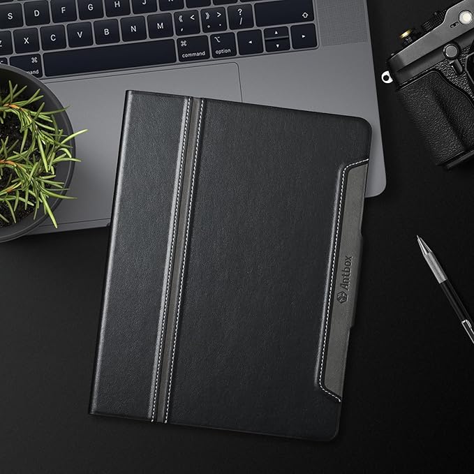 Antbox for iPad Air 13 Inch Case 2026 M4 /2025 M3 /2024 M2, Built-in Pencil Holder, Fully Supports Pencil Pro and Pencil (USB-C), Auto Sleep/Wake Function PU Leather iPad Air 13'' Cover (Black)