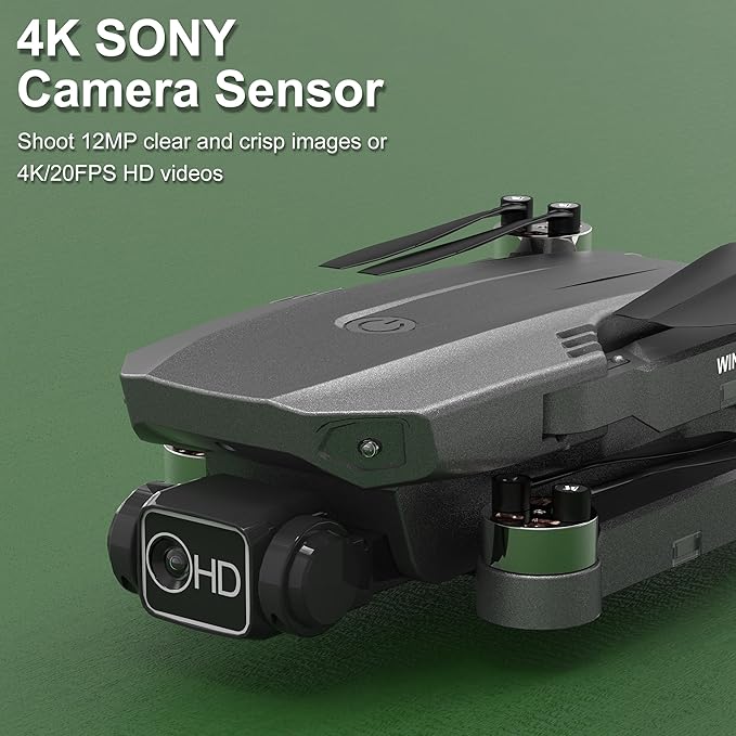 B12 Drone with Camera 4K, GPS Drone, Under 249g, RC Quadcopters with Follow Me. Brushless Motor, Smart Auto Return Home, Waypoint Fly, Lightweight and Foldable Quadcopters for Beginner