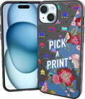 Smartish® iPhone 15 Plus Magnetic Case - Gripmunk Compatible with MagSafe [Lightweight + Protective] Slim/Thin Grip Cover with Microfiber Lining for Apple iPhone 15 Plus - Custom Prints