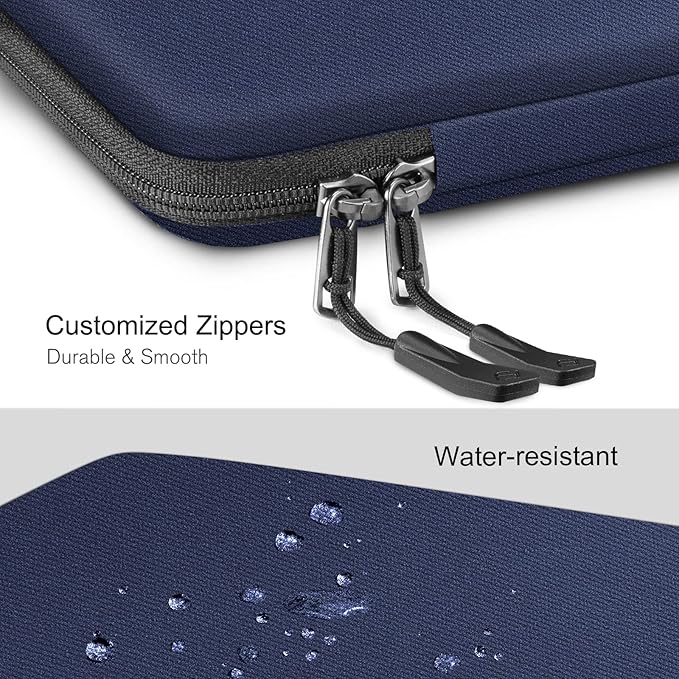 FINPAC 15.6-inch Hard Laptop Sleeve Case Compatible with 15.6 Inch Acer Aspire, Shockproof Computer Carrying Case for HP Dell Razer Samsung Laptop Chromebook, Navy