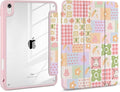 Case for iPad Air 13 inch 2026 M4 2025 M3 2024 M2 Release Slim Lightweight Shockproof Cute Printed Cover with Clear Back TPU Edge Pencil Holder Trifold Stand Auto Wake Sleep, Cute Bunny