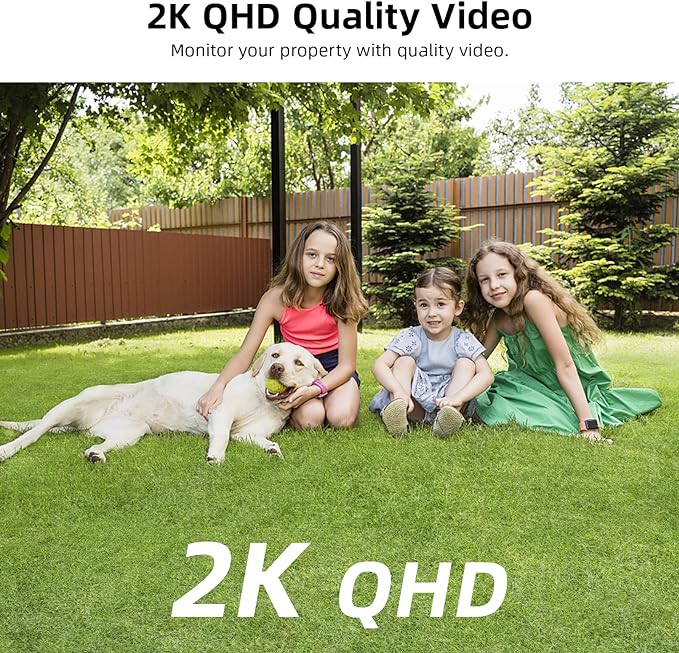 aosu 2K Security Camera Wireless Outdoor - 3MP Battery Powered Exterior Camera - 2-Pack Siren Alarm, Color Night Vision, 2-Way Audio, AI Detection, IP65 Waterproof, Cloud/SD Storage, Works with Alexa
