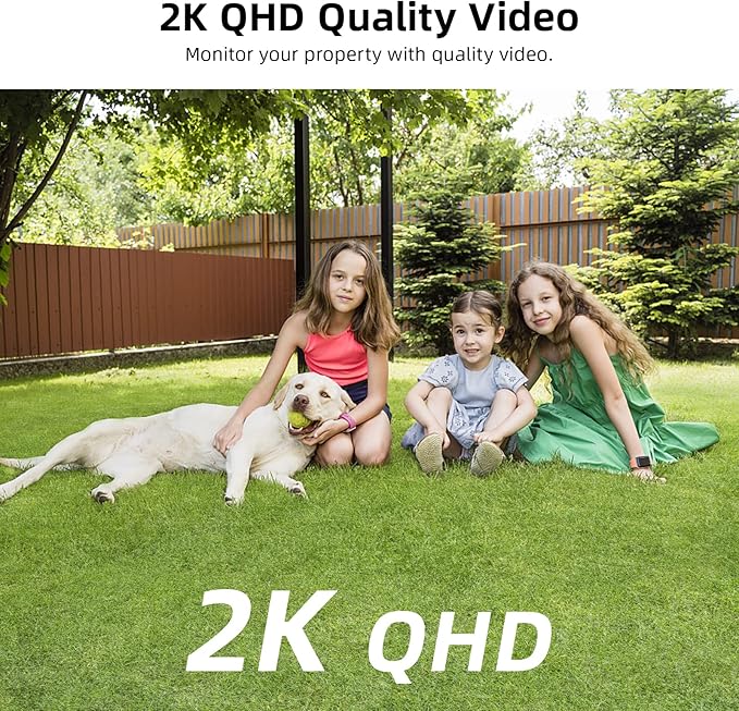 aosu 2K Security Cameras Wireless Outdoor, Battery Powered for Home Security Cameras with PIR Human Motion Detection, Full-Color Night Vision, Spotlight & Siren, 2-Way Audio, 2.4GHz WiFi, Waterproof