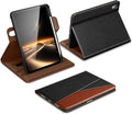 DTTO for iPad Air 11 inch Case M4 / M3 / M2 (2026/2025/2024), iPad Air 5th / 4th Gen (2022/2020), 360 Degree Rotating Premium Leather Folio Stand Cover with Pencil Holder, New Black Brown