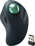 Wireless Trackball Mouse for Large Hands, Ergonomic Index Finger Control, Rechargeable Bluetooth/USB Mouse with Precise Smooth Tracking, Multi-Device Connection for Windows & Mac, Green