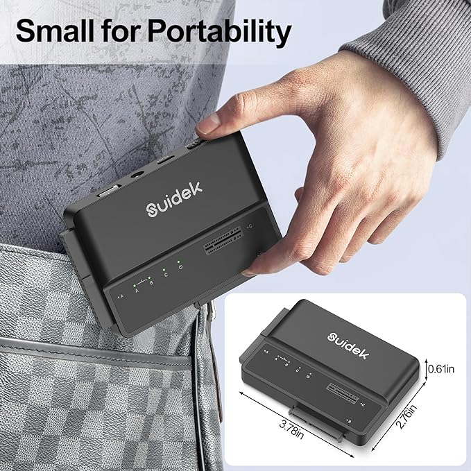 SUIDEK M.2 NVMe Adapter, USB 10 Gbps Hard Drive Reader Tool Free PCIe NVMe, SATA and IDE Adapter, M2 SSD Enclosure Supports (M Key&M+B Key) Any Sizes M.2 SSD, 2.5/3.5" SATA SSD HDD and 3.5" IDE HDD