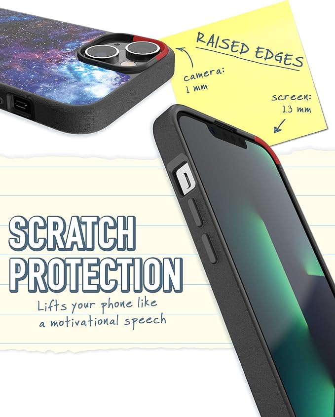 Smartish® iPhone 14 Slim Case - Gripmunk Compatible with MagSafe [Lightweight + Protective] Thin Grip Cover with Microfiber Lining - Spaced Out