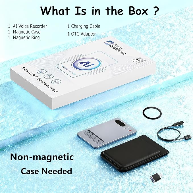 AI Voice Recorder with Transcription and Mind Map, AI Recorder and Transcriber, APP Control, AI Note Taker Recording Device for Lectures,Meetings,Calls, Long Battery, Gray