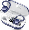 hadbleng Ear Buds Wireless Earbuds Bluetooth Headphones with 128H Playtime LED Digital Display Charging Case, Over-Ear Hook with Mic, Stereo Sound, IPX7 Waterproof Earphones for Workout/Running