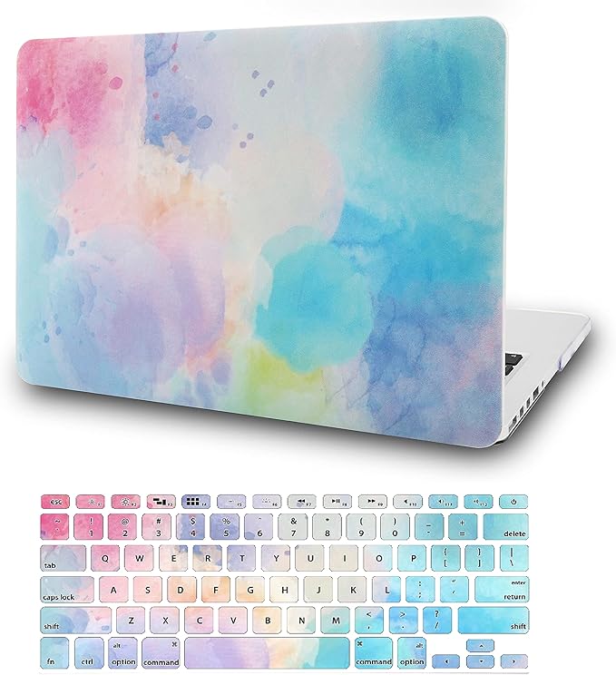 KECC Compatible with MacBook Pro 14 inch Case 2025 2024 2023 2022 2021 Release M4 M3 M2 M1 A3112 A3401 A3185 A2918 A2992 A2779 A2442 Plastic Hard Shell + Keyboard Cover, Blue Mist.