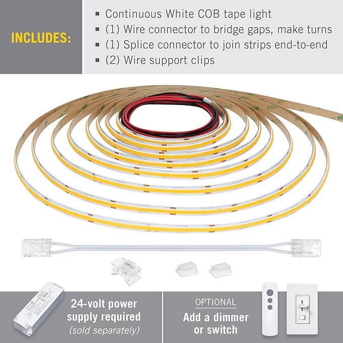 Armacost Lighting RibbonFlex Pro COB, 24V, 5000K, 165 Lumens/Ft, IP20, 2.5M 171410