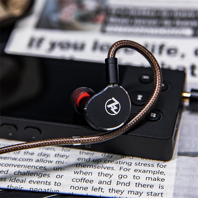 Linsoul 7Hz x Crinacle: Diablo/Divine in-Ear Monitors,14.5mm Planar Magnetic Driver IEM,HiFi Earbuds with Detachable 2 Pin Single Crystal Copper Cable,Earphone for Audiophiles(Diablo, Black)