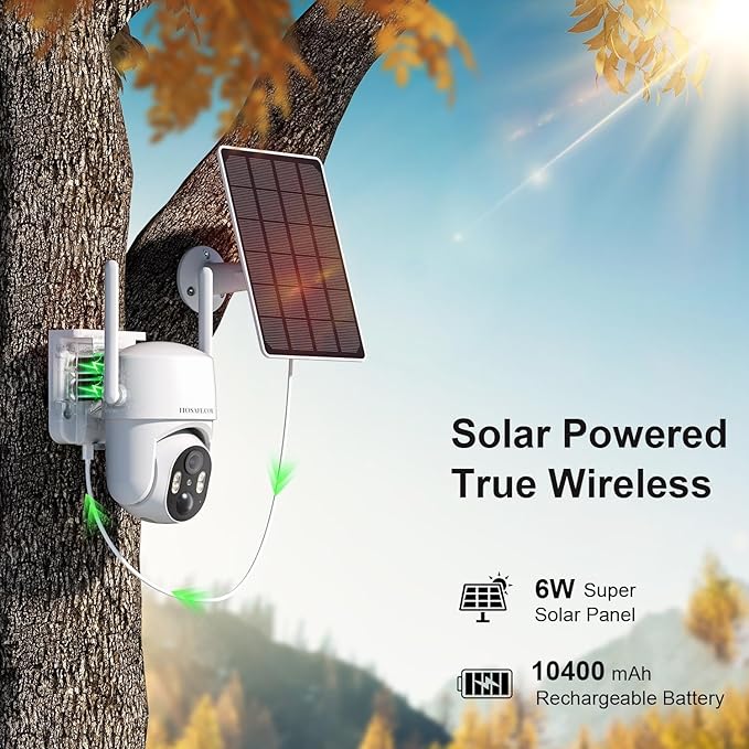 No WIFI Security Camera No Internet Needed, 4G LTE Cellular Security Camera Outdoor Wireless, Solar Power Security Camera Outside, PIR Sensor, 2K Color Night Vision, 360View, 2-Way Talk, IP66