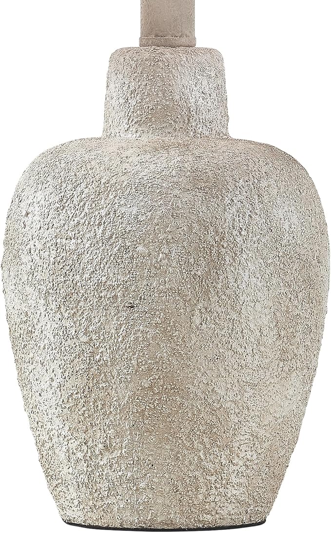 Rustic Farmhouse Table Lamps Set of 2 Small 21" Country Cottage Coastal Bedside Lamps with Retro White Finish for Bedroom or Living Room Nightstands (Bulbs Not Included)