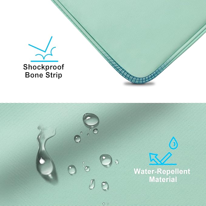 Lacdo Tablet Sleeve Bag Carrying Case for 11 inch iPad A16 / 11 inch iPad Air M4 M3 M2 / 11" iPad Pro M5 M4 / 10.9" iPad / 10.2" iPad / 10.9" iPad Air, 11" Samsung Galaxy Tab A9+, iPad Sleeve, Green