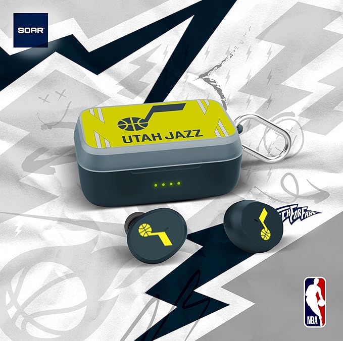 SOAR NBA Wireless Sport Earbuds: Comfortable Fit & Convenient Charging