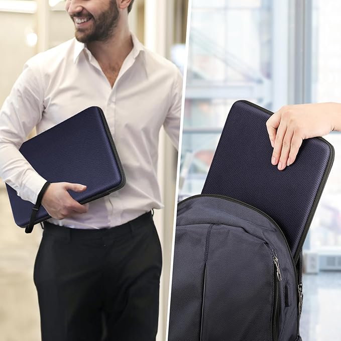 FINPAC Hard Laptop Sleeve Case for MacBook Neo A18 Pro, 13 inch MacBook Air 2026 M5/M4/M3/M2/M1, 14 inch MacBook Pro 2026 M5/M4/M3/M2 Pro/Max, Waterproof Case for Dell, Surface Laptop, Acer, Deep Blue