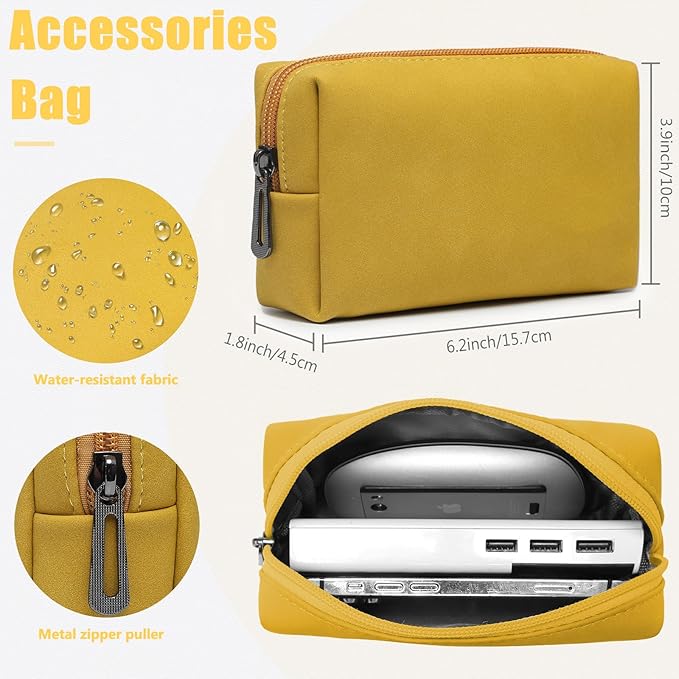 HYZUO 15-16 Inch Laptop Case Bag Sleeve with Stand Feature for MacBook Pro 16 M5/M4/M3/M2/M1 Pro/Max 2026-2019, XPS 15, MacBook Pro 15 2015-2012, Samsung Galaxy Book Flex 15, Olive Yellow