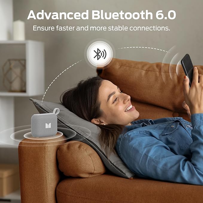 Monster Cube 1 Portable Bluetooth Speaker, IP68 Waterproof, Bluetooth 6.0, 20H Playtime, Powerful Stereo Sound, Speaker for Home, Outdoors and Travel, Grey