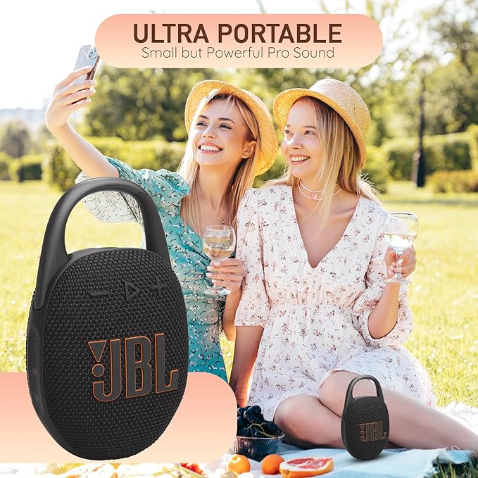 JBL Clip 5 Portable Bluetooth Speaker, IP67 Waterproof & Dustproof, Long-Lasting Battery - Squad - Boomph's Comprehensive Ultimate Performance Cloth Solution for Your On-the-Go Sound Experience