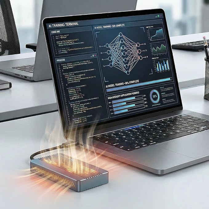 ACASIS 40Gbps M.2 NVMe SSD Enclosure, with Cooling Fan, M.2 Enclosure Compatible with Thunderbolt 4/3,USB4/USB3.2/3.1/3.0/2.0, TBU 405 Pro for M1 M2 Pro/Max Support 2280/2260/2242/2230 (TBU405 Pro)
