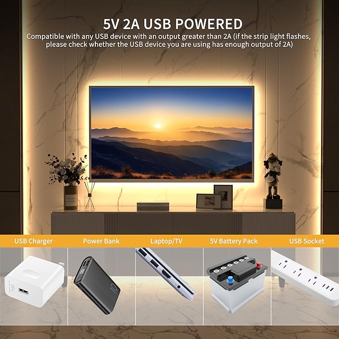 PAUTIX 5V USB CCT Tunable COB LED Strip Lights 6.56ft/2m,1280LEDs 1200lm 2700K-6500K Dimmable CRI85+ with RF Remote TV Backlight,Flexible Under Cabinet Tape Light for Bedroom,Kitchen,Home DIY Lighting