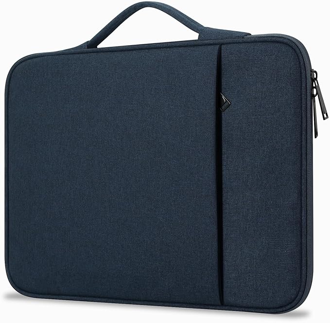 ProElife 13-Inch Tablet Sleeve Case for 2026-2024 iPad Air 13 inch M4 M3 M2, iPad Pro 12.9-13 inch M5 M4 M3 M2, 12.4-in Galaxy S10+/S9+ Accessory Traveling Carrying Bag Cover with Handle (Navy Blue)