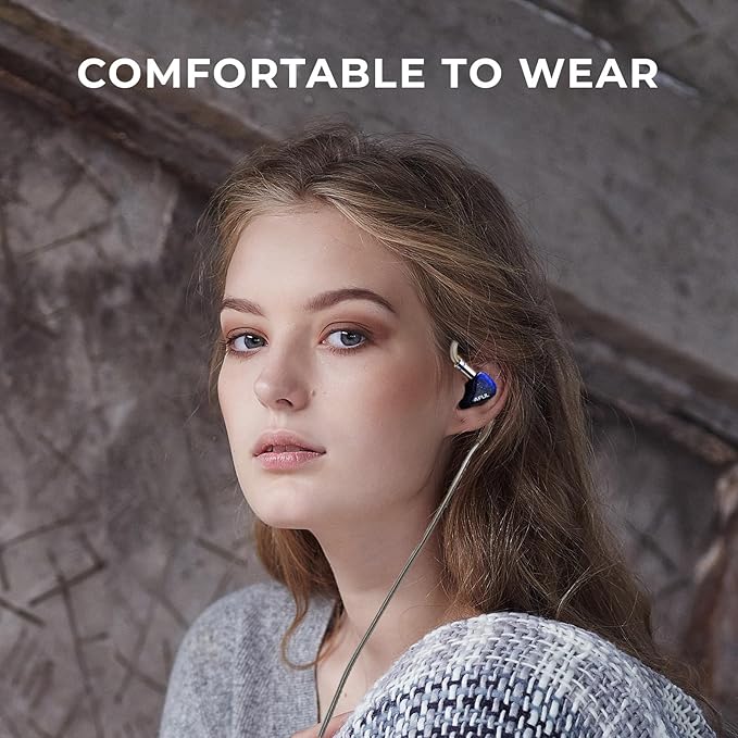 HiFiGo IEMs, AFUL Explorer in Ear Monitors, 1DD+2BA Hybrid Drivers Wired Headphone, Gaming Earbud, HiFi Earphone with Detachable Silver-Plated Copper Cable for Musician Audiophile (3.5mm)