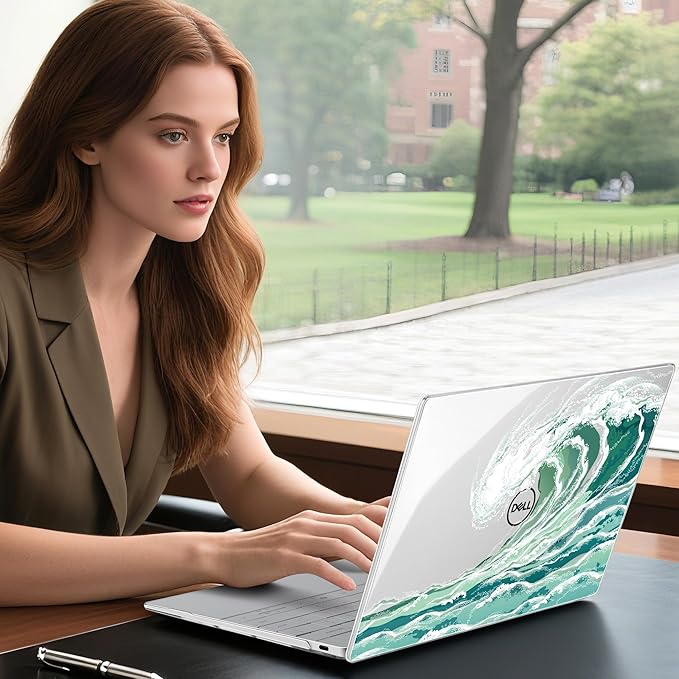 Batianda Case for 2024 Dell XPS 13 Laptop Copilot+ PC 13.4" Display Model Number 9345/9350, Ultra-Slim Lightweight Scratch-Resistant Hard Shell with Professional Protection, Wave