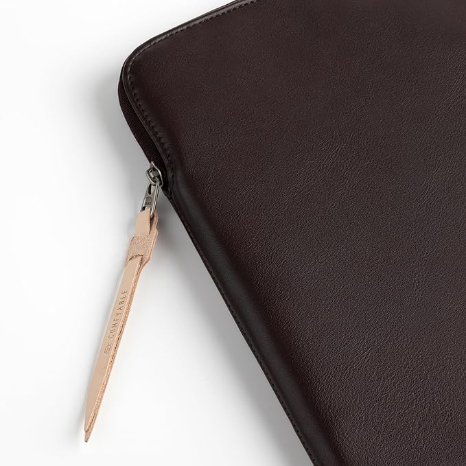 Comfyable Tablet Sleeve Compatible with iPad Air 13 inch M4 2026, iPad Pro 13" M5 with Magic Keyboard & Pencil Holder - PU Leather Bag Slim Protective Cover Case - Chocolate