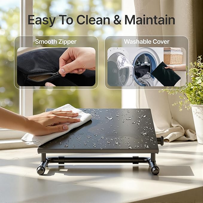 PEGZONE Foot Rest for Under Desk at Work, Ergonomic Footrest with Adjustable Tilt Angle,Foot Stools for Under Office Desk Chair, Rest Stool for Home Work and Study