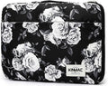 Kinmac 360° Heavy Duty Protective Laptop Sleeve Case Bag Cover with Handle for MacBook Air 13 inch,iPad Pro 13 inch and 13.3 inch HP,Dell,Lenovo,Asus,Acer Laptop (White Rose)