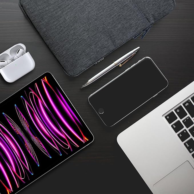 TiMOVO 13 Inch Tablet Sleeve for iPad Air 13" M3 2025, iPad Pro 13"/12.9", Galaxy Tab S9 Plus/S10+/S9 FE+, Remarkable Paper Pro 11.8", Protective Pocket Bag, Space Gray