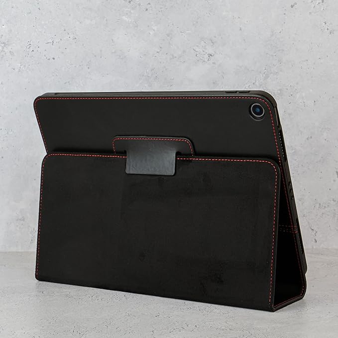 Casemade Real Leather Case Compatible with iPad 10.2” 7th/8th/9th Gen (2019/2020/2021) - Full-Grain Leather Cover, Auto Sleep/Wake, Dual Stand Position (Black)