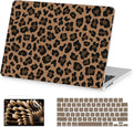 AKIT Compatible with MacBook Air 13 inch Case M5 2026 2025-2022 M4 M3 M2 A3449 A3240 A3113 A2681, Pattern Hard Shell Laptop Case+Screen Protector+Keyboard Cover for Mac Air 13.6 inch, Brown Leopard