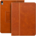 Casemade Real Leather Case Compatible with iPad Air 11-inch M4/M3/M2 (2026/2025/2024), iPad Air 5th/4th Generation 10.9'' - Full-Grain Leather Cover, Auto Sleep/Wake, Dual Stand Position (Tan)