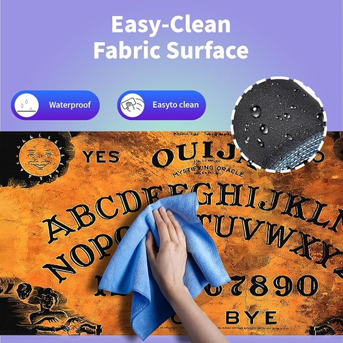 Large Gaming Mouse Pad (31.5" x 15.8") -‌ Vintage Ouija Board with Classic Design, Extra Large Office Accessories, Premium Stitched Anti-Slip Office Desk Mat