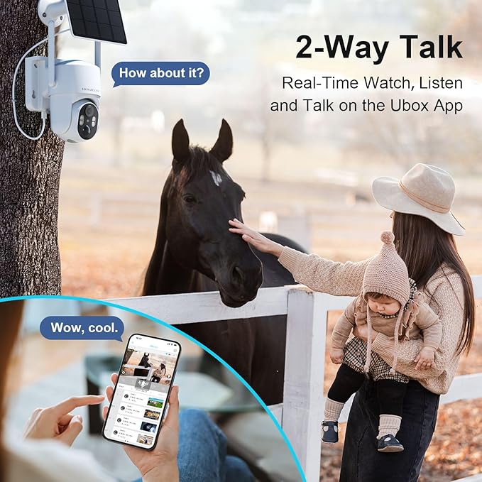 No WIFI Security Camera No Internet Needed, 4G LTE Cellular Security Camera Outdoor Wireless, Solar Camera for Home Security, PIR Motion Detction, 2K Color Night Vision, IP66 Waterproof, 2 Pack