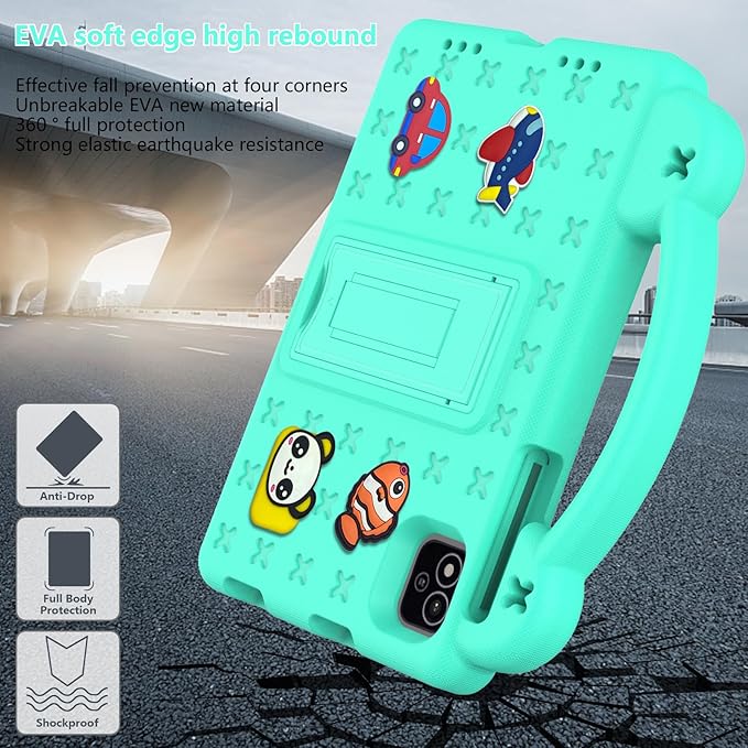 AKABEILA Compatible with Alldocube iplay 60 mini pro 2024 8.4 inch/iplay 60 mini2 2024 8.4 inch Tablet Case, Shockproof Protective Case with Shoulder Strap & Stand Handle Mint Green