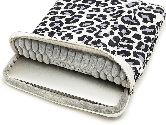 Kinmac 360° Protective Laptop Sleeve Case Bag Cover with Handle for MacBook Pro 16 inch,16 inch HP,Lenovo,Dell,ASUS,Acer Ultrabook and Business Laptop (Leopard)