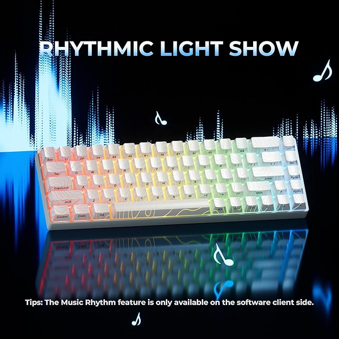 OHY XVX HE68 60 Percent Gaming Keyboard,Hall Effect Magnetic Switches, CNC Aluminum Frame, Rapid Trigger Keyboard w Topographic IMD Keycaps, 8KHz Polling Rate, Adjustable Actuation,Hot-Swap-White