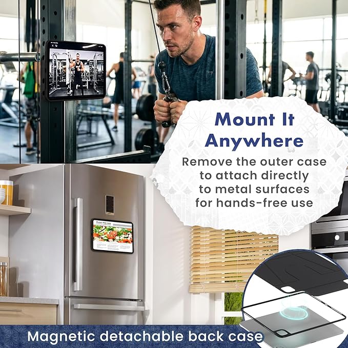 BELLEMOND iPad Air 11" Case M4 2026 / M3 2025 / M2 2024 | Origami Folio Stand | 6-Mode Foldable, Magnetic Detachable Cover | Mamoru Ori Case | Black & Grey